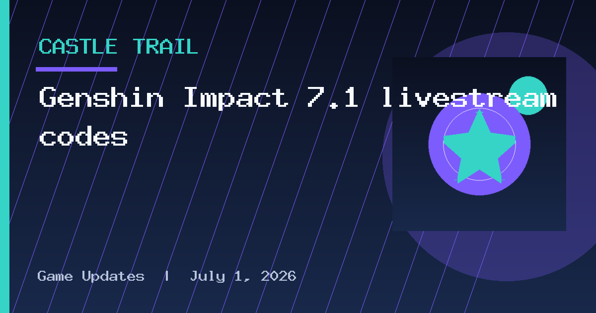 Genshin Impact 7.1 livestream codes