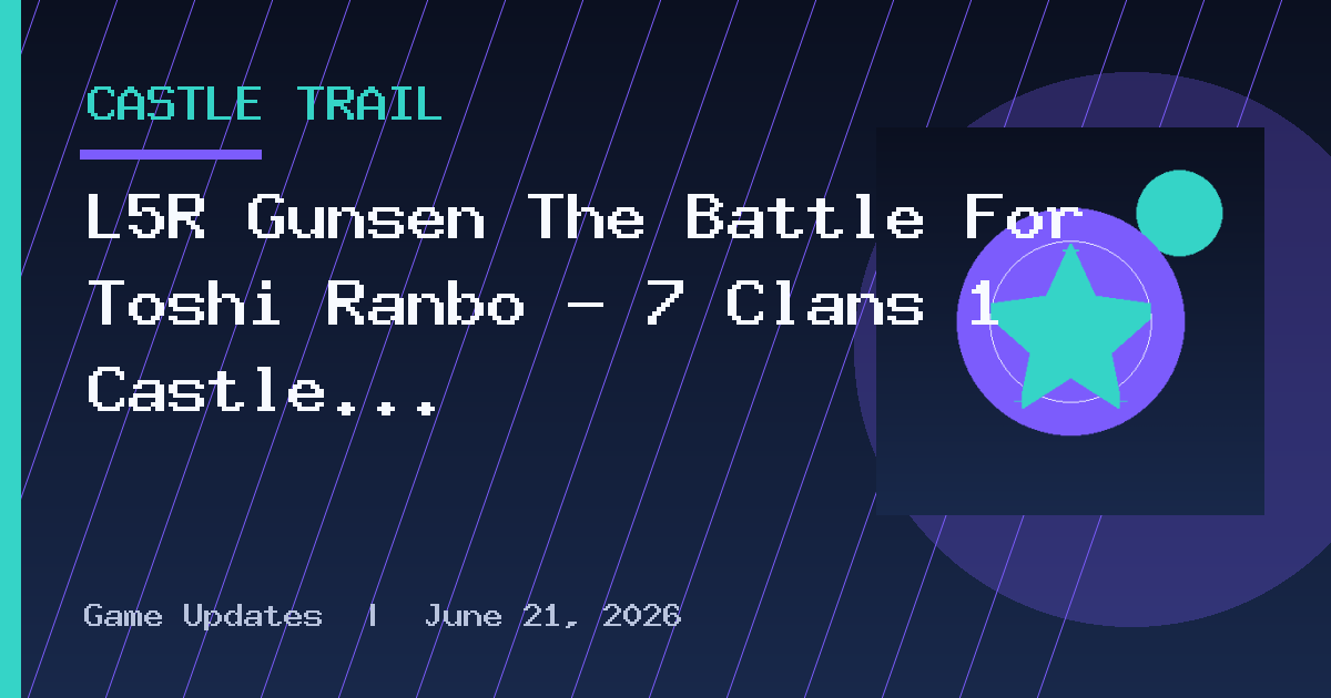 L5R Gunsen The Battle For Toshi Ranbo - 7 Clans 1 Castle