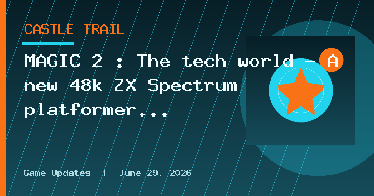 MAGIC 2 : The tech world - A new 48k ZX Spectrum platformer from Mansoft