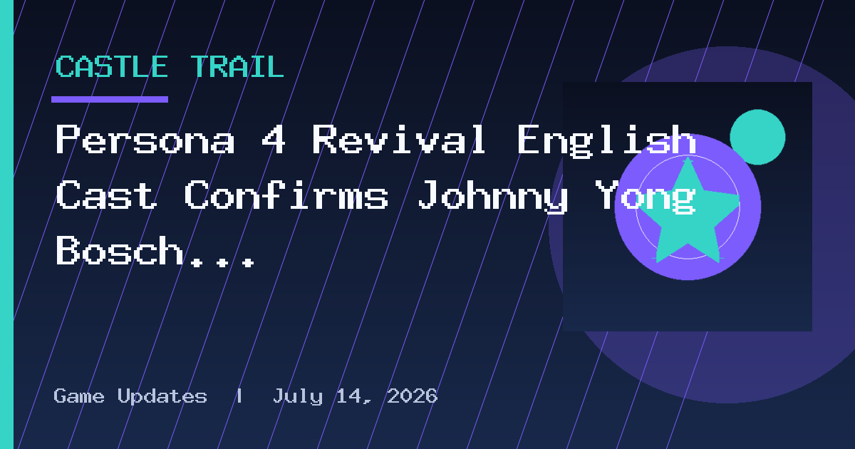 Persona 4 Revival English Cast Confirms Johnny Yong Bosch Returning as Adachi